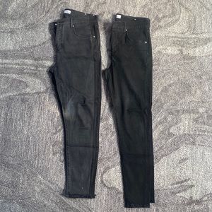 Bundle of (2) Black loft jeans. Size 12/31.